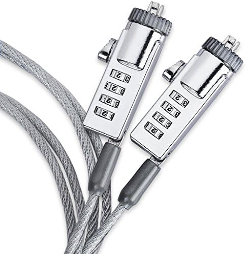 Enover 2 Pack Notebook Combination Laptop Computer Lock and Security Cable