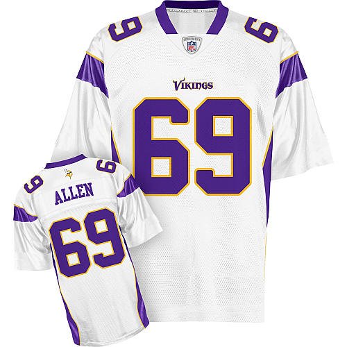 Minnesota Vikings 69 Jared Allen White Jerseys Authentic Football Jersey Size 48-56 (Please Select the Size When You Order, Can Do Drop Shipping)
