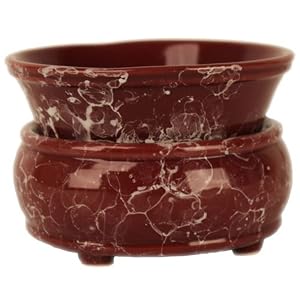 Marble Burgundy 2 Piece Electric Candle and Tart Warmer by 