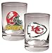 Kansas City Chiefs NFL 2pc Rocks Glass Set