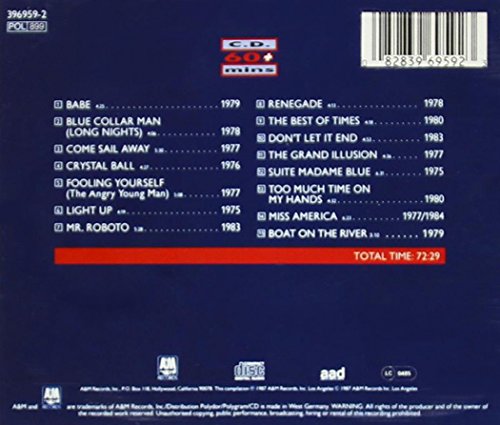 Styx - Styx - Boat On The River - A&amp;m Records - 396959-2 - Zortam Music