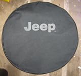Jeep Logo Black Denim Tire Cover Oversized 33