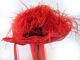 Hand Trimmed Designer Victorian Touring Hat in Fabulous Red