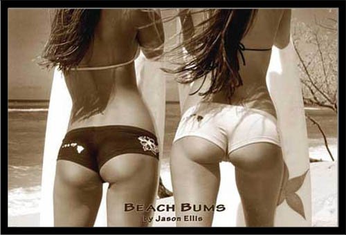 Produkt-Bild: Beach Bums Poster By Jason Ellis + MDF-Rahmen, schwarz