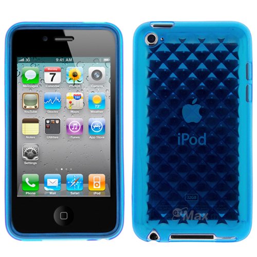 Best Cheap Gtmax Durable Soft Gel Skin Cover Case - Cubic Blue for Apple Ipod Touch 8gb 32gb 64gb (4th Generation) 4 4g