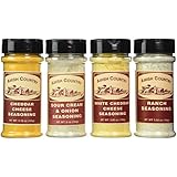 Amish Country Popcorn Seasoning, 4 Bottles, White Cheddar Cheese, Cheddar Cheese, Sour Cream & Onion, Ranch
