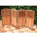 VIFAH V163 Acacia Hardwood Privacy Screen