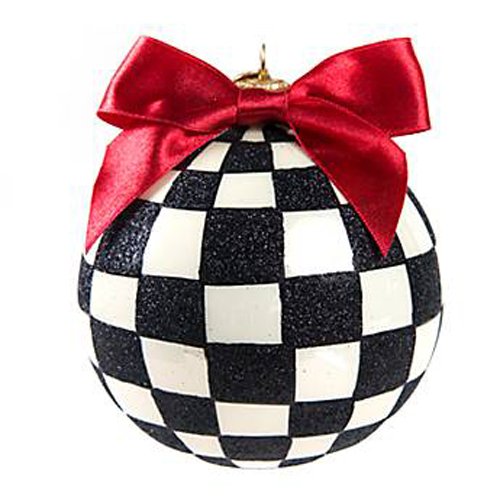 MacKenzie-Childs Glass Ornament – Courtly Check Large Ball (3″Dia. x 6″Tall) MacKenzie-Childs Glass Ornament – Courtly Check Large Ball (3″Dia. x 6″Tall)