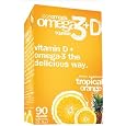 Coromega Omega3 Squeeze with Vitamin D3, Tropical Orange, 90 Count