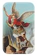 Religious Magnet - Saint Michael - 1and 3/4"x2and3/4" - A Cromo NB (Milano, Italy) protected by a mylar film