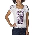 Cute Options Embroidered Smocked Peasant Top