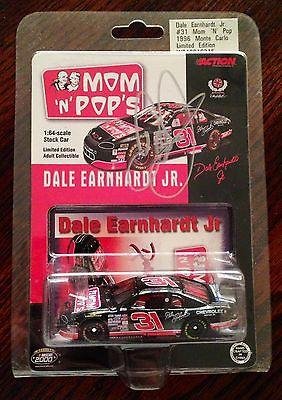 1996 Dale Earnhardt Jr Signed #31 MOM N POPS 1/64 Diecast Action Car - Autographed Diecast Cars