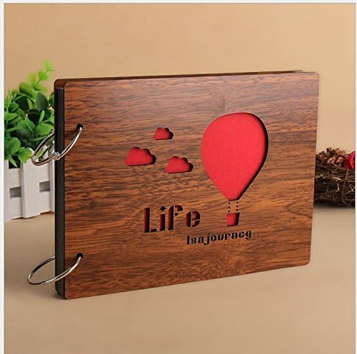Diy Photo Album, Life Wood Scrapbook, Hollow Out Vintage Anniversary Scrapbook 8 X 6 Inches