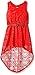 My Michelle Girls' Crochet Hi Low Bow Back Dress with Keyhole and Belt