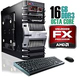 CybertronPC FORTRESS 2221DBBQ, AMD FX Gaming PC, W7 Home Premium, Black/Black