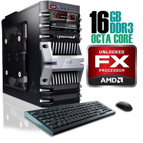 CybertronPC FORTRESS 2221DBBU, AMD FX Gaming PC, W7 Ultimate, Black/Black