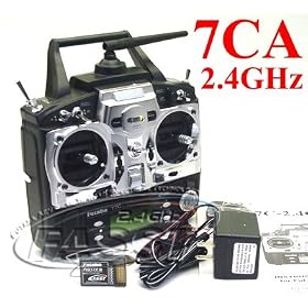 Futaba 7C 7ch 2.4 GHz FASST Airplane Radio w 4 S3004 Servos from Airplane Systems