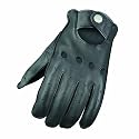 Mossi Black Medium Premium Leather Vented Motorcycle Glove - by Raider