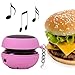 HDE Collapsible Mini Hamburger Travel Pocket Keychain Capsule Speaker (Pink)