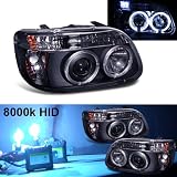 8000K Slim Xenon HID Kit+95-01 Ford Explorer Halo LED Projector Head Lights by Eautolight