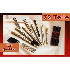Schreibset Classico 72 Teile. Top-Qualit�t im zeitlosen Design Tintenf�ller, Kugelschreiber, r