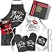 DELUXY Mr & Mrs Aprons for Happy Couple | Best Bridal Shower Gifts for Bride, Engagement Gifts for Her, Wedding Gifts for The Couple- Free Romantic Recipe Book, Oven Mitts & Potholder