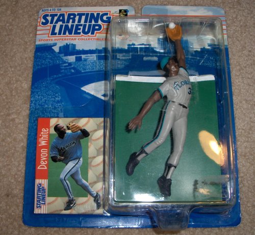 MLB Action Figure: 1997 Devon White MLB Starting Lineup-MLB Action Figure-MLB Figures-Major League Baseball Action Figures-Major League Baseball  Figures-Baseball Action Figures