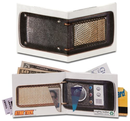  Dynomighty Men's Star Trek Communicator Mighty Wallet, Brown/White, One Size
