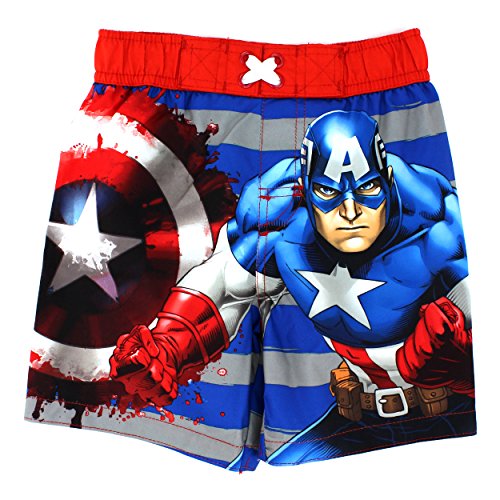 Captain America Boys Swim Trunks Swimwear