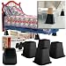 4 Pack of Black Bed Raisers 6 Inches - As Seen on TV
