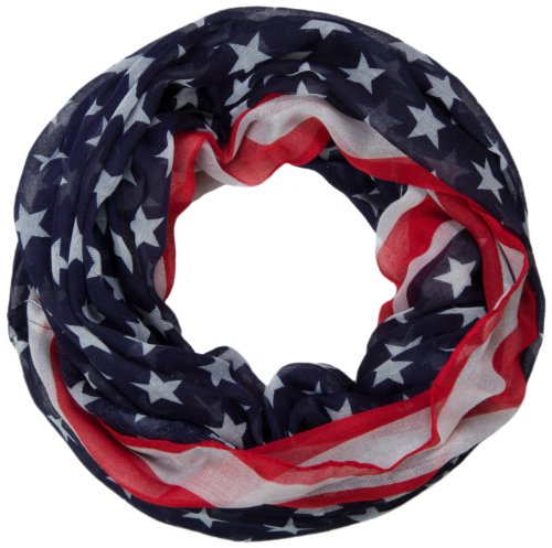 styleBREAKER Loop Schlauchschal im USA Flaggen ähnlichem Design 01014035 (82×82 cm, V1-Loop)