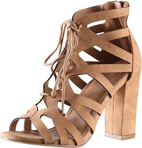 Hotsoles Women's Cygnet Sueded Cut Out Heeled Sandal,8.5 B(M) US,Camel