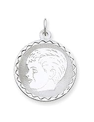Sterling Silver Engraveable Boy Disc Charm