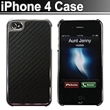 Apple Iphone 4g Carbon Fiber Hard Case Black Cover Skin