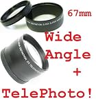 67mm Super Wide Lens with Macro 0.43X AND 2.2X Telephoto Lens For Nikon D90 D80 D70 D70s & More!