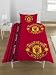 Manchester United FC Stripe Duvet Cover Set, Red, Single