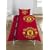 Manchester United FC Football Duvet Cover and Pillowcase 'Stripe' Design Bedding
