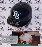 Evan Longoria Autographed/Hand Signed Tampa Bay Rays Mini Helmet