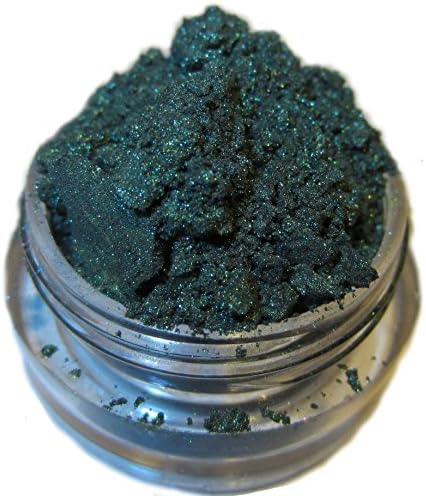Lumikki Cosmetics Eyeshadow Mineral Glitter Pigment Makeup - Dark Hunter Emerald Green Sparkle - JOHNNY CASH - Super Pigmented & Rich Color! - Cruelty Free - Professional Quality - Loose Eye Shadow - 5G Volume/2.5G Weight Jar