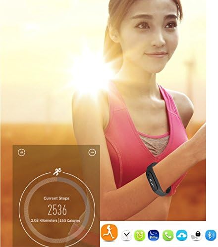 PurLife E06 Bluetooth Sync Smart Bracelet Sports Fitness Tracker Smart Wristband Water Resistant Tracker Bracelet Sleep Monitoring Anti-lost Smart Watch