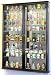 XL Mirror Backed and 11 Glass Shelves Shot Glasses Display Case Holder Cabinet , Black