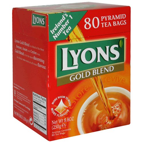 Lyons Pyramid Tea, Gold Blend, Tea Bagss, 80-Count Package (Pack of 3)