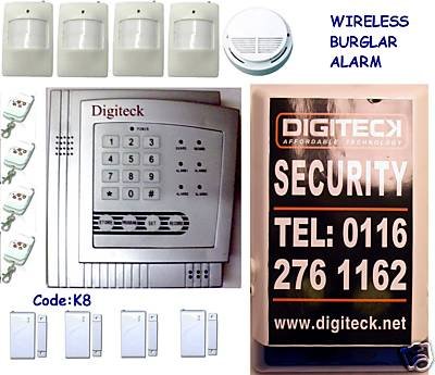 K8-4 ZONE AUTODIAL WIRELESS SECURITY ALARM SYSTEM.BURGLAR ALARM SYSTEM WITH INTERGRATED FIRE ALERT, AUTODIAL FEATURE.... GET INSTANT NOTIFICATIONS DIRECT TO YOUR MOBILE !!!! WIRELESS AND EASY TO INSTALL IN UNDER 1 HOUR. PROTECT YOUR HOME, HOUSE OFFICE, FACTORY OR SHOP K8-4 ZONE AUTODIAL WIRELESS SECURITY ALARM SYSTEM.BURGLAR ALARM SYSTEM WITH INTERGRATED FIRE ALERT, AUTODIAL FEATURE.... GET INSTANT NOTIFICATIONS DIRECT TO YOUR MOBILE !!!! WIRELESS AND EASY TO INSTALL IN UNDER 1 HOUR. PROTECT YOUR HOME, HOUSE OFFICE, FACTORY OR SHOP
