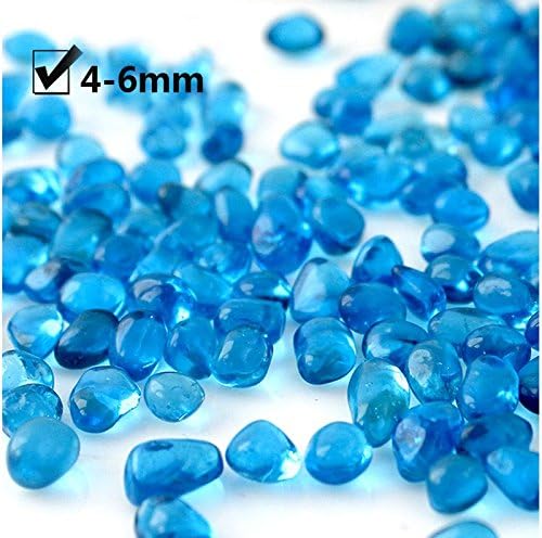 Mingyaa 250g Pebble Gravel for Fish Turtle Tank Landscape bottom decoration Colorful opal glass Sand stone rocks glass ornament for Fantastic Garden or Yard