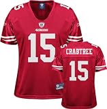 Michael Crabtree Red Reebok NFL Replica San Francisco 49ers Women's Jersey - Small