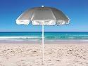 6 ft Solar Beach Umbrella Windproof with Tilt