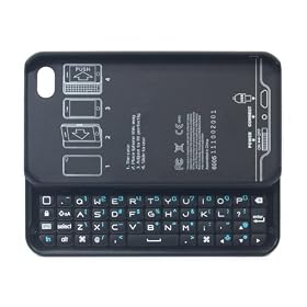 �T�C�Y M Design iPhone4/4S�p AIR SLIDE KEYBOARD CASE2 Bluetooth�ڑ��L�[�{�[�h �u���b�N MDKC-IP4S-BK