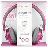 LilGadgets Untangled Pro Children's Wireless Bluetooth Headphones with SharePort (Pink)