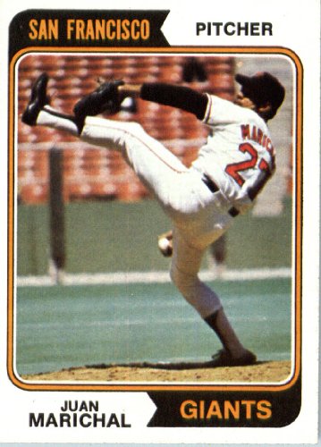1974 Topps #330 Juan Marichal San Francisco Giants Baseball Card In A Protective Screwdown Case