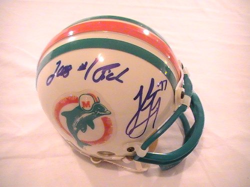 JAKE LONG SIGNED AUTOGRAPHED MINI HELMET MIAMI DOLPHINS + HOLOGRAM
